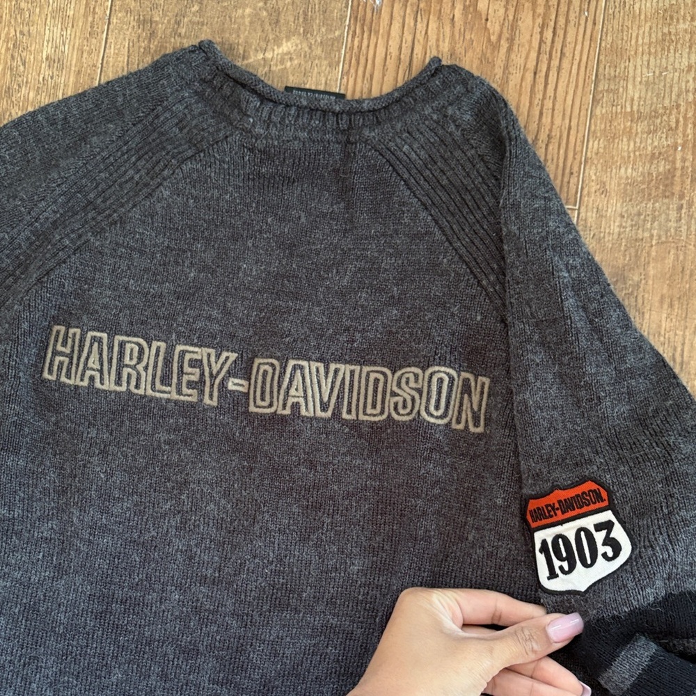 Harley-Davidson Women's Charcoal Crew Neck Sweater